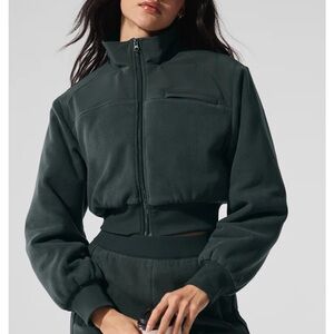 Polar Fleece Cropped Wintry Mix Jacket
